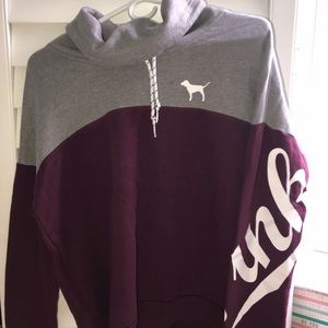 Maroon & Grey Pullover (Pink by Victoria’s Secret)